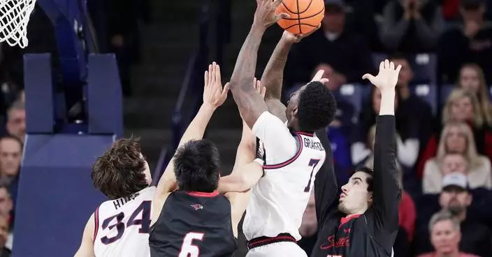 Tyon Grant-Foster helps No. 7 Gonzaga survive challenge from Seattle and win 80-72 in overtime