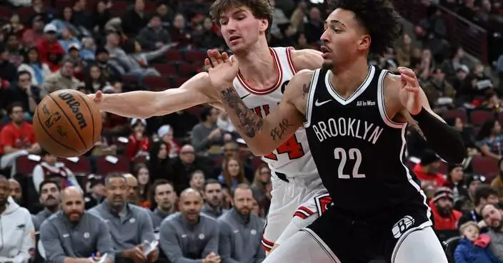 Bulls beat Nets 124-102 to split home-and-home set