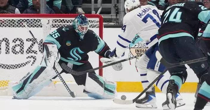 Shane Wright scores twice as Kraken extend win streak to 3 games with 5-2 win over Maple Leafs