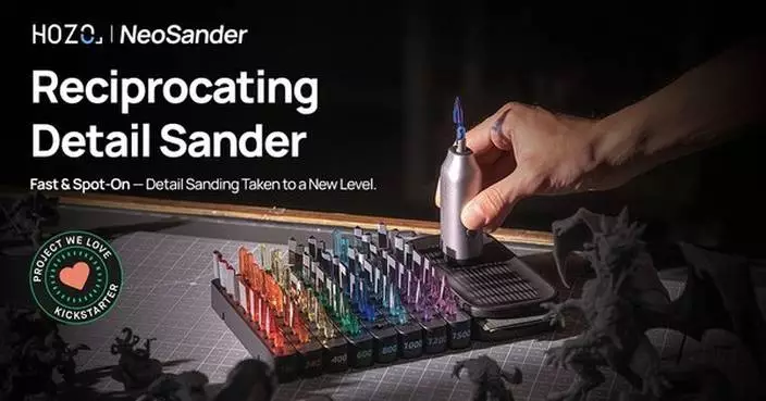 HOZO Launched NeoSander on Kickstarter, a Palm-Sized Detail Sander with Reciprocating Linear Motor