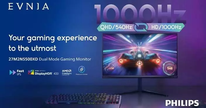 True 1000Hz Powerhouse: PHILIPS EVNIA Unleashes the World’s First 1000Hz Dual-Mode Gaming Monitor 27M2N5500XD