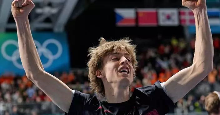 Czech speedskater Metodej Jilek wins the Olympic 10,000 meters gold at age 19 after silver in 5,000