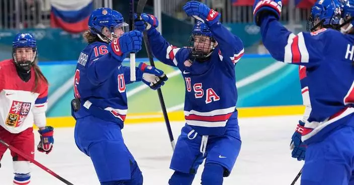 Scamurra scores 2, and U.S. opens women's Olympic hockey tournament with 5-1 win over Czechia