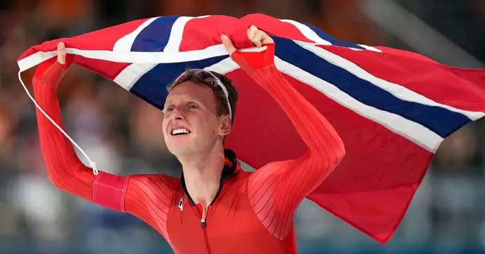 Sander Eitrem of Norway adds a speedskating 5,000 meters Olympic gold to his world record