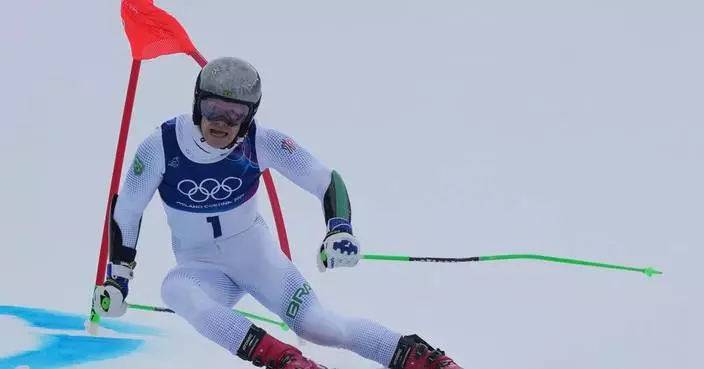 Brazil's Pinheiro Braathen leads GS after 1st run, seeking South America’s 1st medal at Winter Games