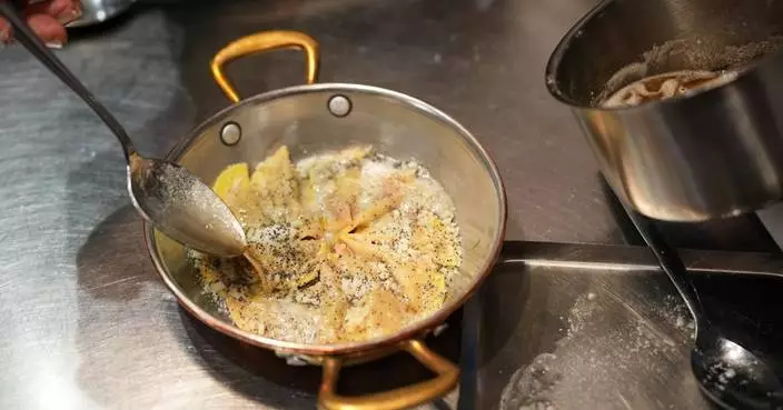Ravioli filled with red beets is the colorful pasta dish of Olympic host Cortina