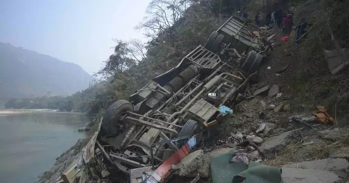 A packed bus plunges off a Nepal highway, killing 19 and injuring 25