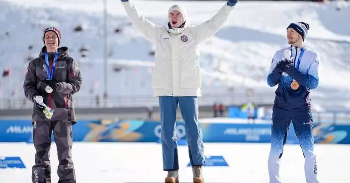 Norway's Jens Luraas Oftebro wins 2nd gold in Nordic combined