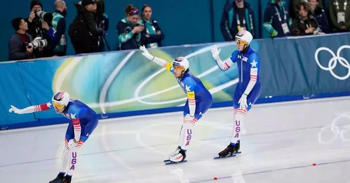 Italy's men and 2022 champion Canada's women win the Olympic team pursuit speedskating gold medals