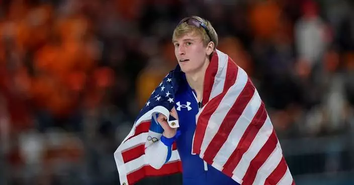 Jordan Stolz seeks his 2nd speedskating gold of the Olympics in the 500 meters