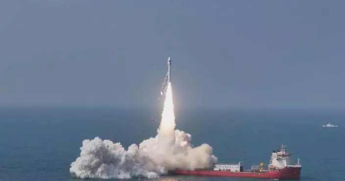 China launches new satellite group from sea