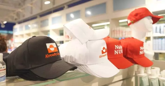 Caps bearing anti-U.S. slogans become bestsellers in Greenland's capital
