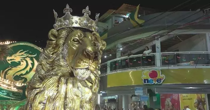 Brazil’s samba school celebrates cultural fusion with Chinese traditions in carnival parade