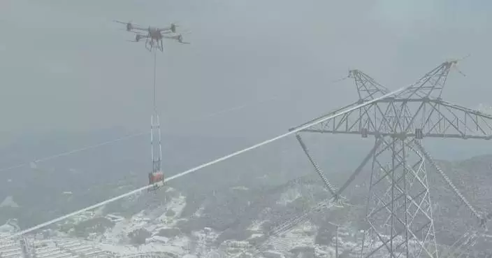 Drone, robot take powerline de-icing efficiency to new level in China