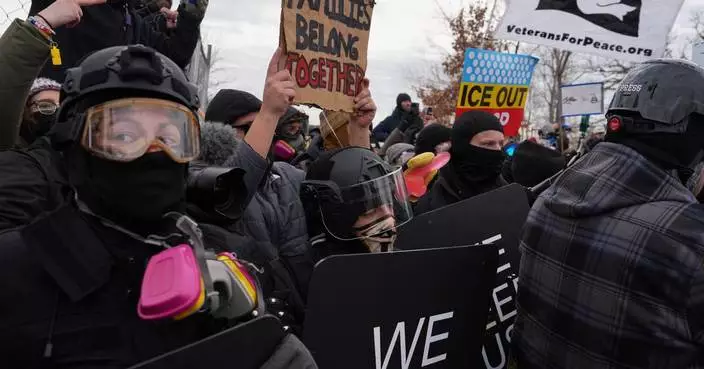 Police arrest protesters at Minneapolis federal building on 1-month anniversary of woman's death