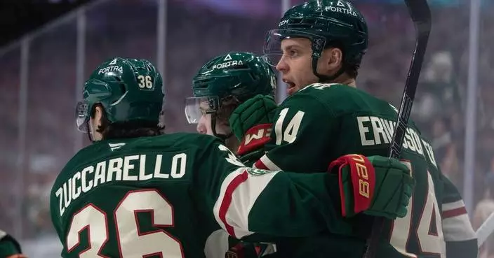 Wild beat Oilers 7-3, Hughes sets franchise record