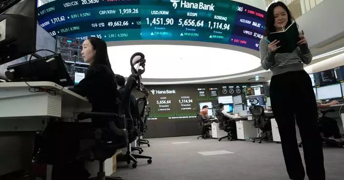 Most US stocks are falling, though gains for Walmart and Deere limit the damage