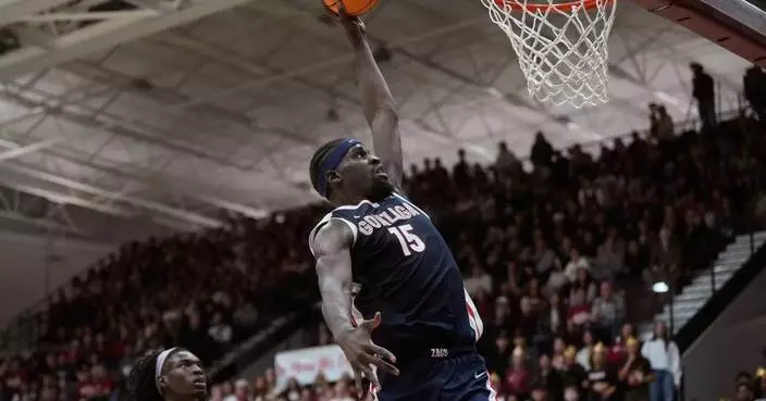 Ike powers No. 12 Gonzaga past Santa Clara into first place in WCC