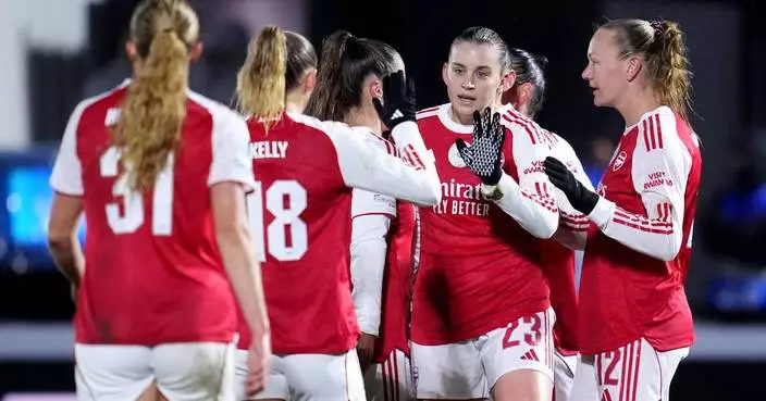 Titleholder Arsenal and Real Madrid cruise into women's Champions League quarterfinals
