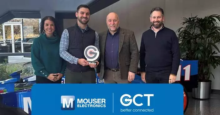 Mouser Electronics Named 2025 Americas Distributor of the Year by GCT