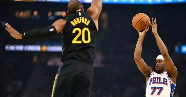 VJ Edgecombe scores 25 in 76ers’ 4th straight win, 113-94 over Warriors with Curry sidelined