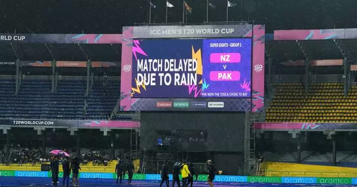 Pakistan chooses to bat first against New Zealand in rain-delayed Super 8 match at T20 World Cup