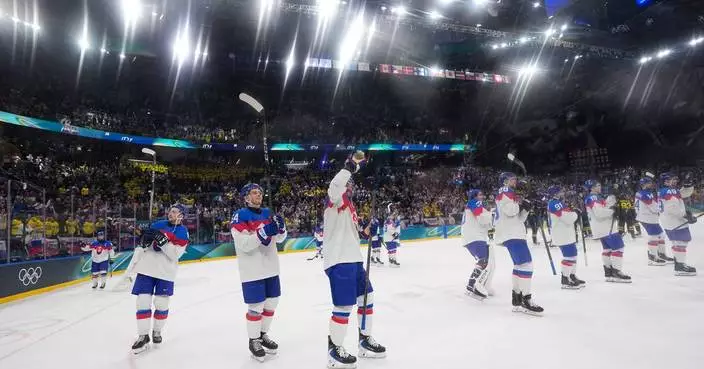 Slovakia celebrated after losing a hockey game at the Olympics 5-3 to Sweden. Here’s why