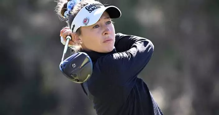 Nelly Korda has a 64 in the cold and wind to take lead in LPGA opener