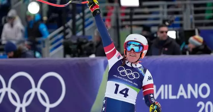 Breezy Johnson hands US teammate Mikaela Shiffrin a slim lead in women’s combined