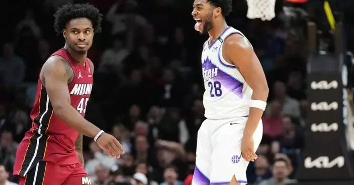 Sensabaugh hits late 3-pointer to lift Jazz to 115-111 win over Heat
