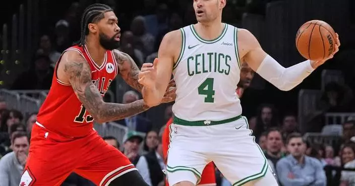 Celtics beat injury-riddled Bulls 124-105 as Vucevic scores 19 against his former team
