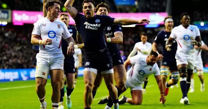 Scotland stuns England 31-20 at Murrayfield and snaps a 12-test winning streak