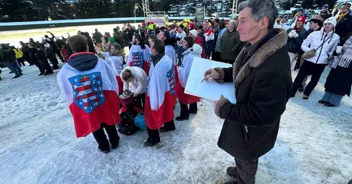 French artist finds happiness drawing spectators at his 17th Olympics in Cortina