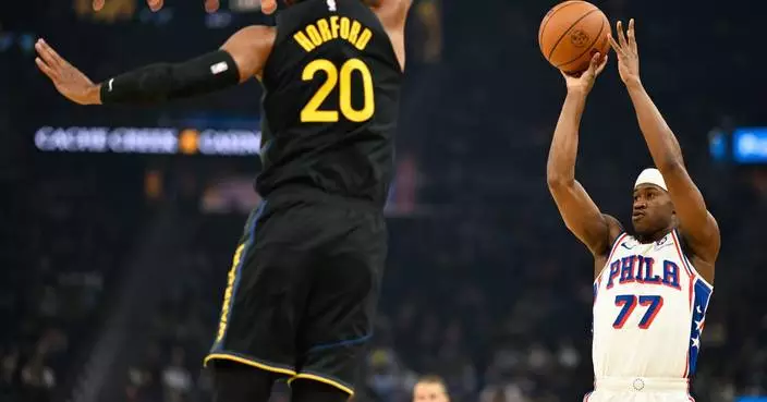 VJ Edgecombe scores 25 in 76ers’ 4th straight win, 113-94 over Warriors with Curry sidelined