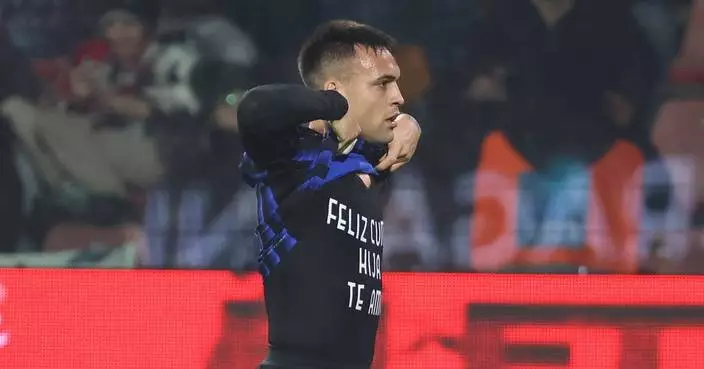 Lautaro Martínez scores for Inter Milan and is closing in on club records