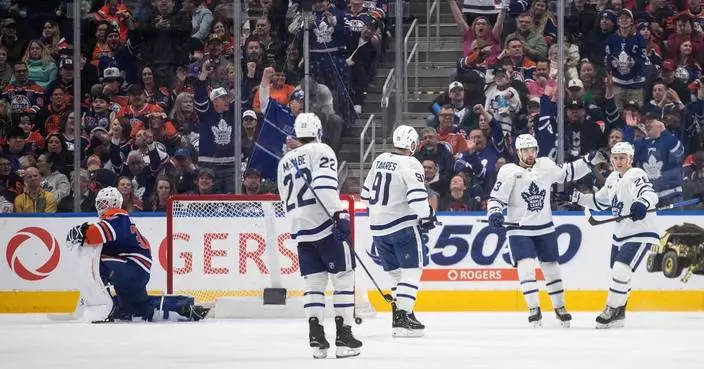 Maccelli scores 2 as Maple Leafs beat Oilers 5-2, head into Olympic break with 3 straight wins