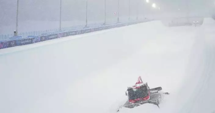 Women’s Olympic freeski halfpipe final postponed because of heavy snow in the Italian Alps