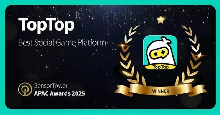 TopTop Named “Best Social Game Platform” at Sensor Tower APAC Awards 2025