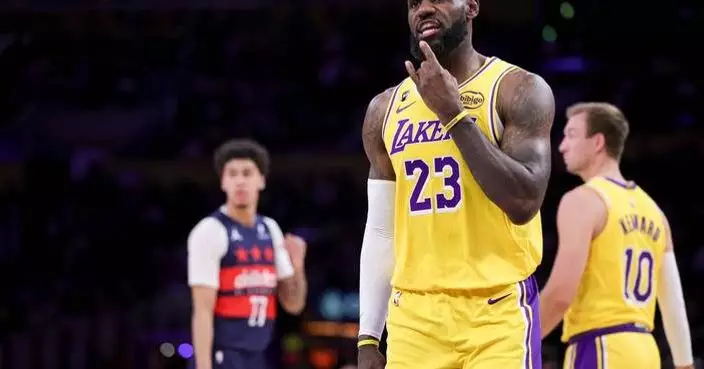 With Luka Doncic suspended, LeBron James’ triple-double powers Lakers to 120-101 win over Wizards