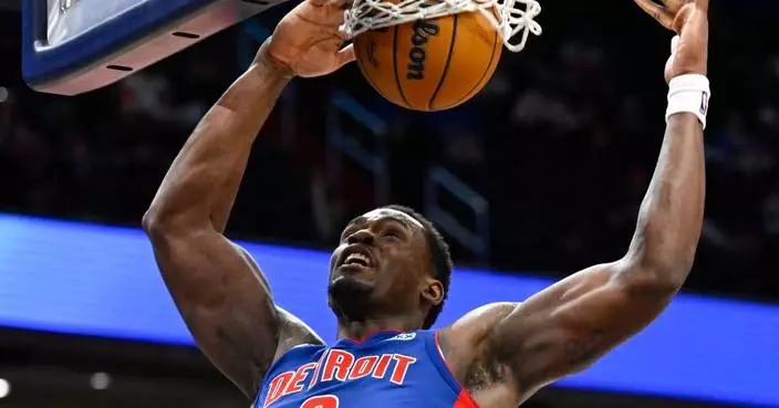 Duren scores 36 and Cunningham leaves early with back spasms as Pistons beat Wizards 130-117