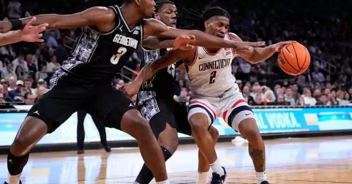 No. 6 UConn beats Georgetown 67-51 to set up a Big East final clash against No. 13 St. John's