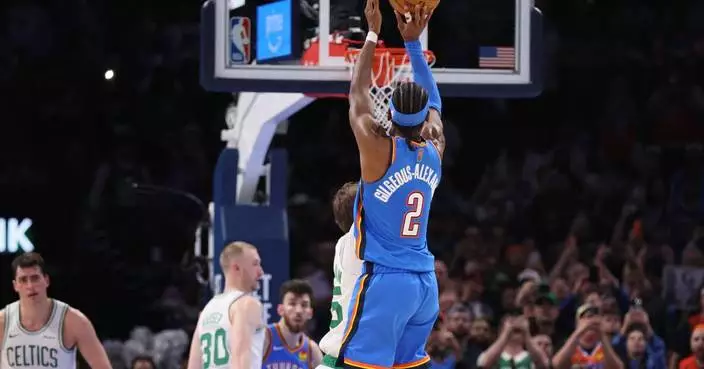 Shai Gilgeous-Alexander scores 35 and breaks Wilt’s record as Thunder beat Celtics 104-102