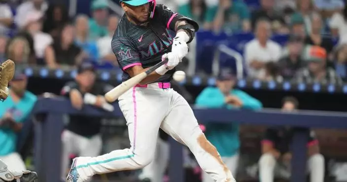 Caissie’s tie-breaking single in 8th lifts Marlins to 4-3 win over Rockies