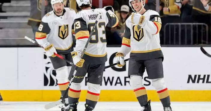 Dorofeyev powers Golden Knights past Blackhawks 4-0 as Hill ends shutout drought