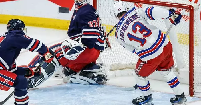 Lafreniere’s goal and assist help Rangers beat the Jets 6-3