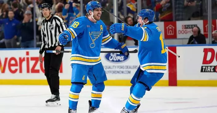 Robert Thomas scores with 9 seconds left in OT as the Blues beat the Oilers 3-2