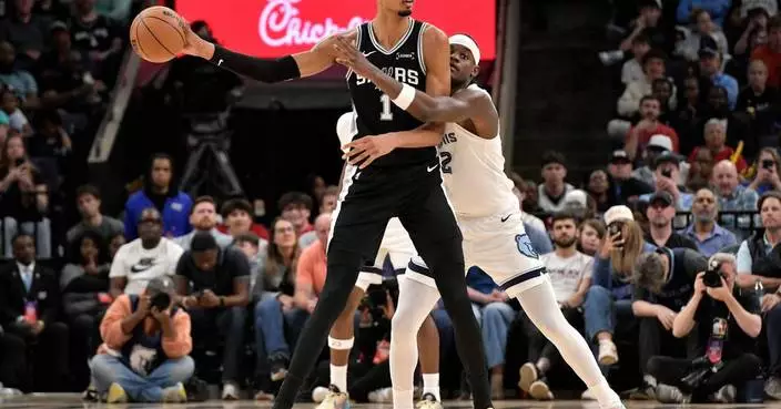 Wembanyama dominates inside as Spurs trounce Grizzlies 123-98