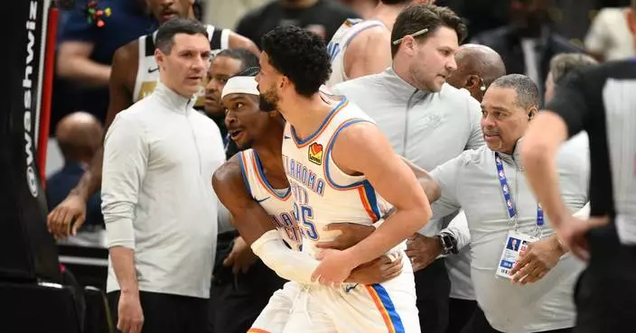 Altercation late in first half leads to 4 ejected from Thunder-Wizards