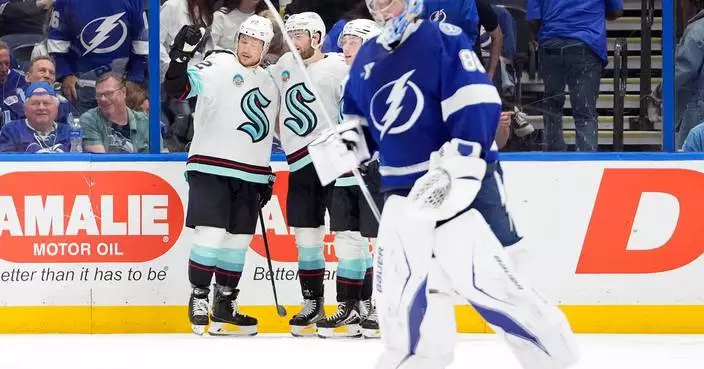 Montour scores in OT to lead Kraken past Lightning 4-3