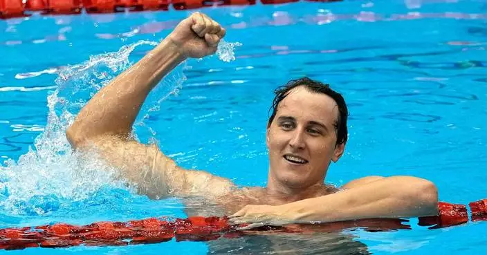 Olympic champion swimmer Cameron McEvoy breaks the 50-meter freestyle world record